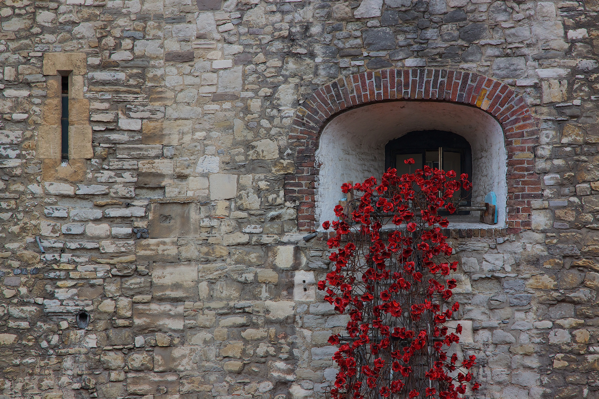 Hand Painted Poppies Milkchurn