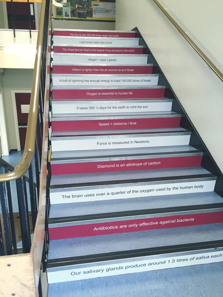 Ballyprint transform stairwells in Cullybackey College