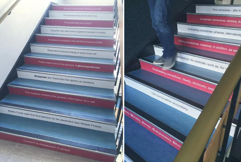 Ballyprint transform stairwells in Cullybackey College