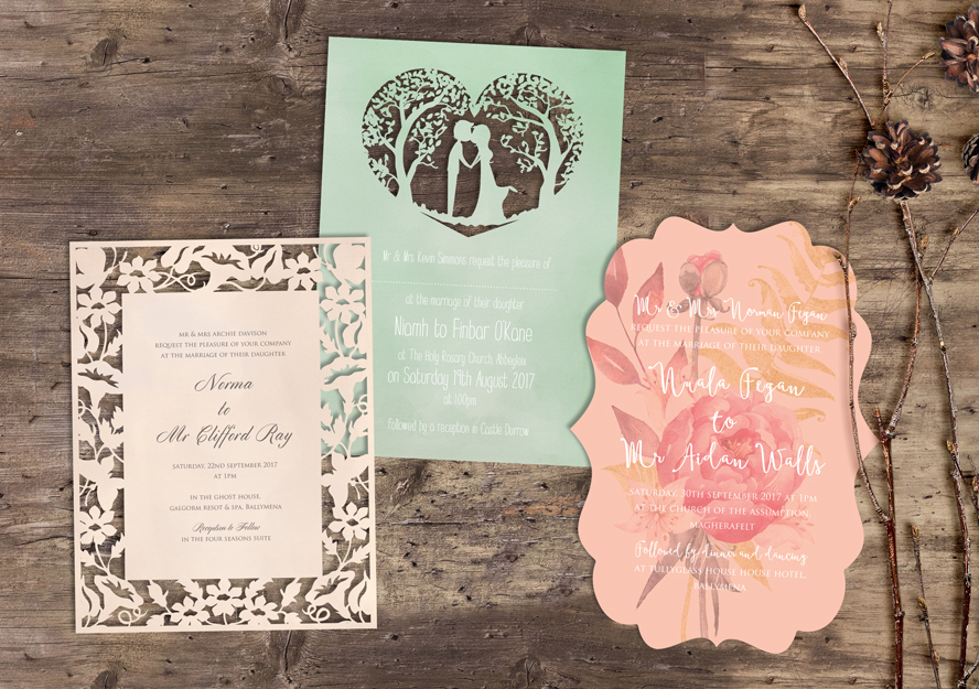 Ballymena company showcase beautiful Wedding invitations