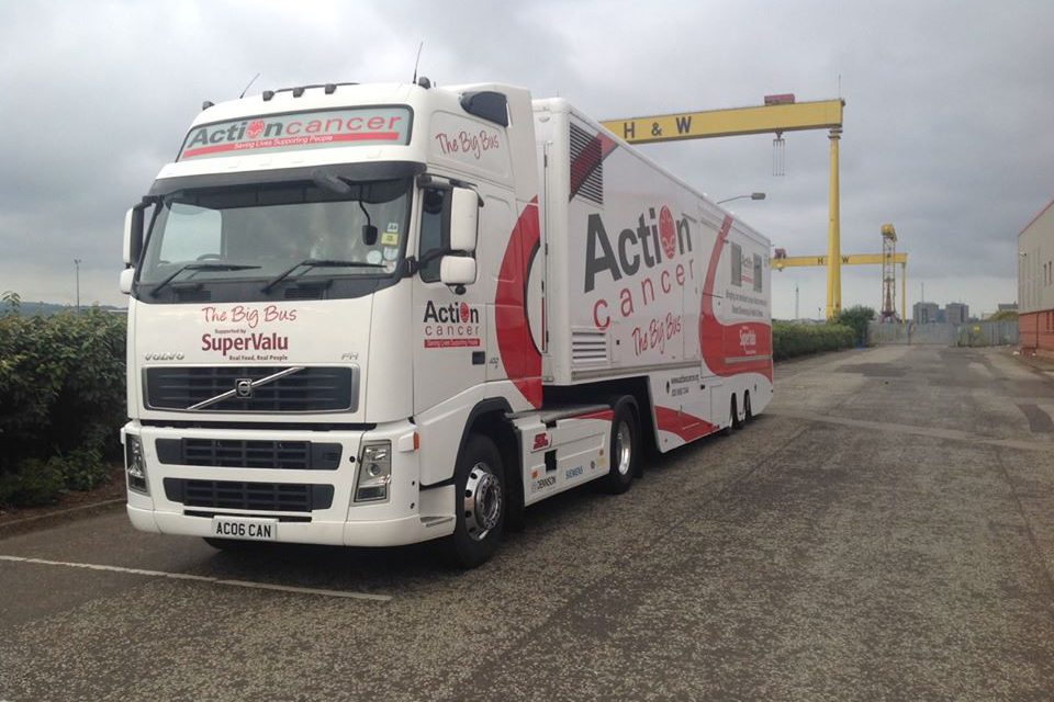 Action Cancer Big Bus in Ballymena