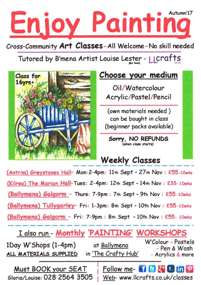 Local Ballymena business launch Autumn Art Classes
