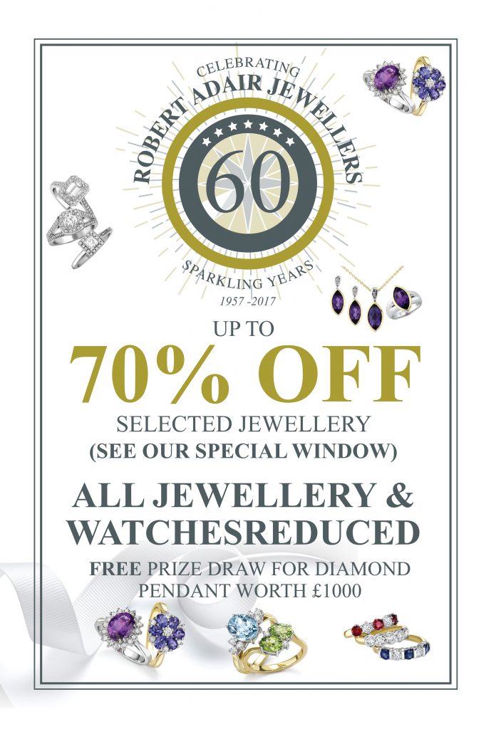 Robert Adair Jewellers 60th Anniversary Sale