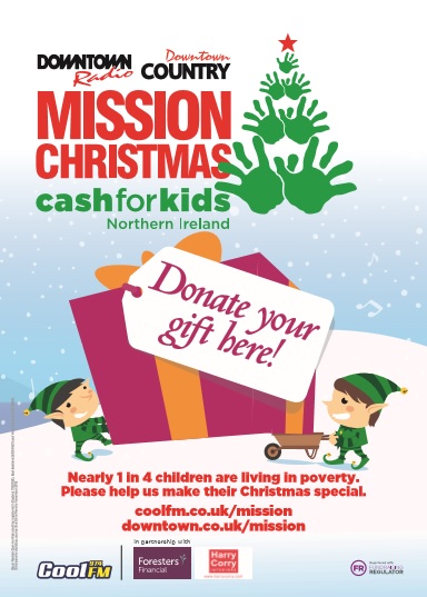 Cash For Kids Appeal Drop Off Point in Ballymena Town Centre