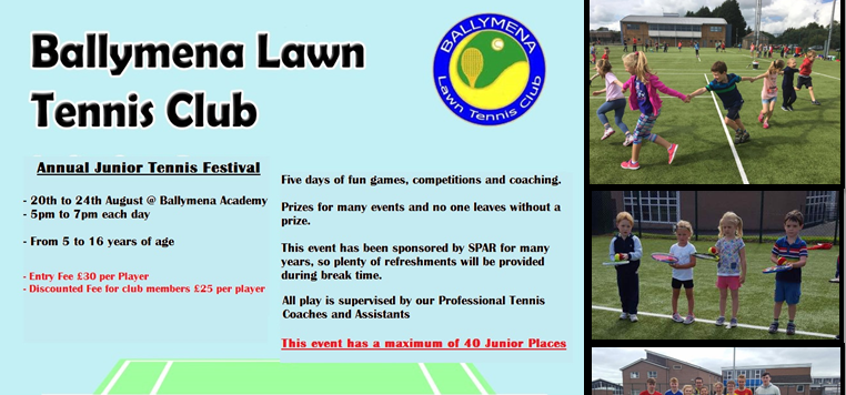 Ballymena Lawn Tennis Club Annual Junior Festival