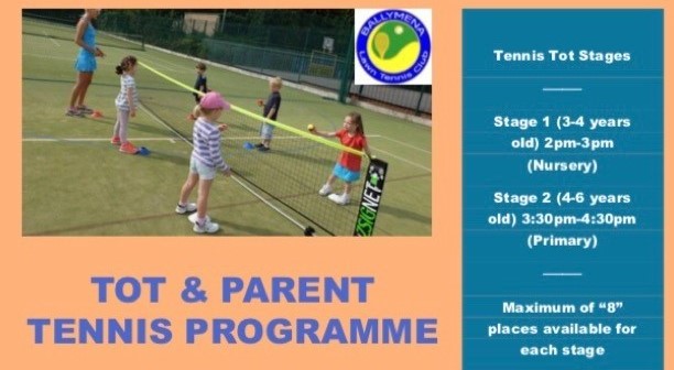 Tot and Parent Tennis programme comes to Ballymena