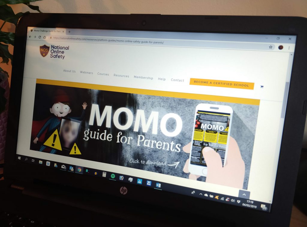 Online Safety - Concerns about the Momo Challenge