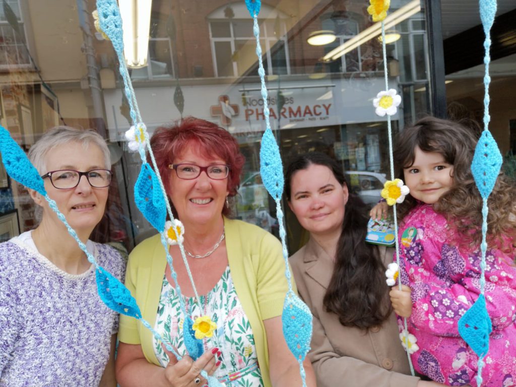 Yarn Bombing on Church Street, Ballymena