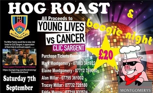 Hog Roast & Boogie Night – all proceeds to CLIC Sargent