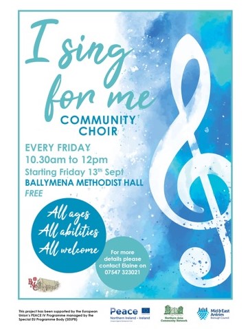 Community Events at Ballymena Methodist - new Community Choir and Tea Dances