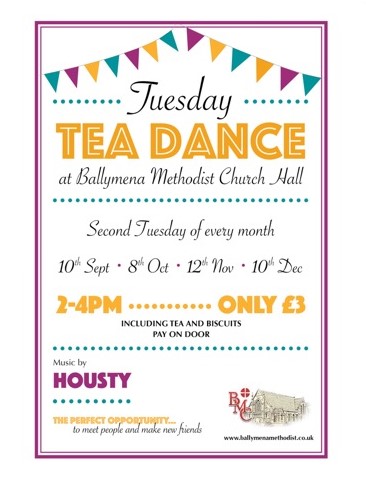Community Events at Ballymena Methodist - new Community Choir and Tea Dances